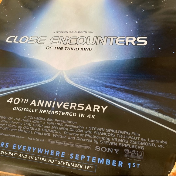 ‼️RARE: Close Encounters 40th Anniversary Movie Poster‼️ - Picture 6 of 8